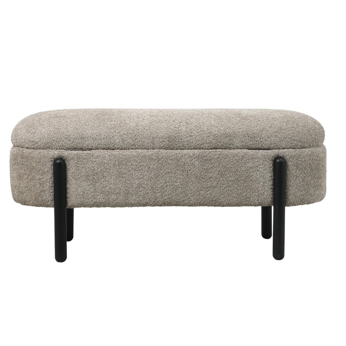 AUFBEWAHRUNGSBANK aus Stoff 108x41x48cm, taupe - Taupe, Holz (108/48/41cm) - Giga Meubel