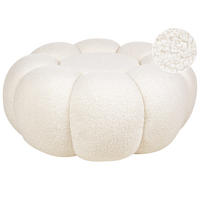 POUF Weiß Beaufort - Creme, Textil (60/27/60cm) - Beliani