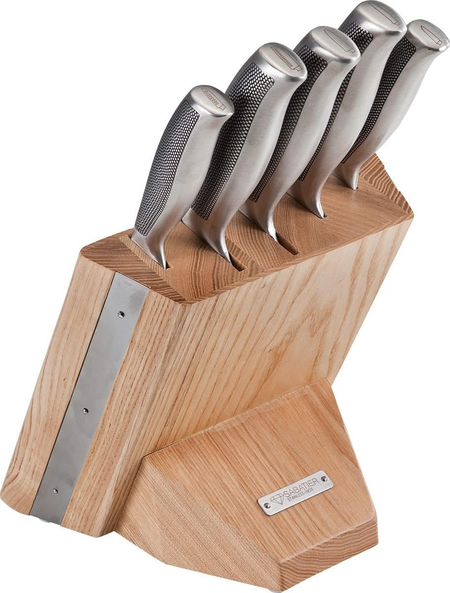 MESSERBLOCK Riyouri Holz 6-teilig - Braun, Metall (20/30/20cm) - Diamant Sabatier