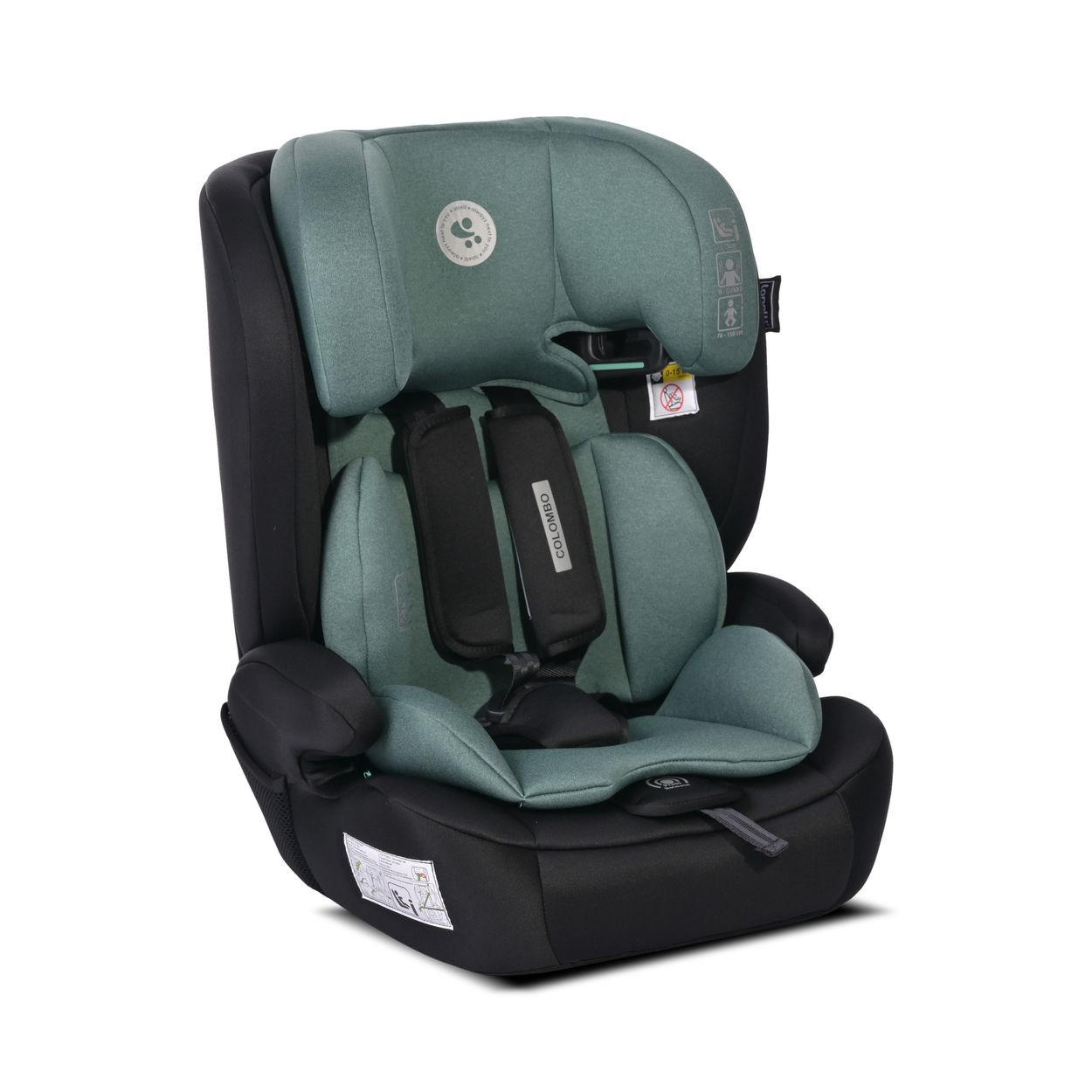 KINDERSITZ Colombo i-Size grün (76-150 cm) Kopfstütze verstellbar, SPS-System - Grün, Kunststoff (47/58/50cm) - Lorelli