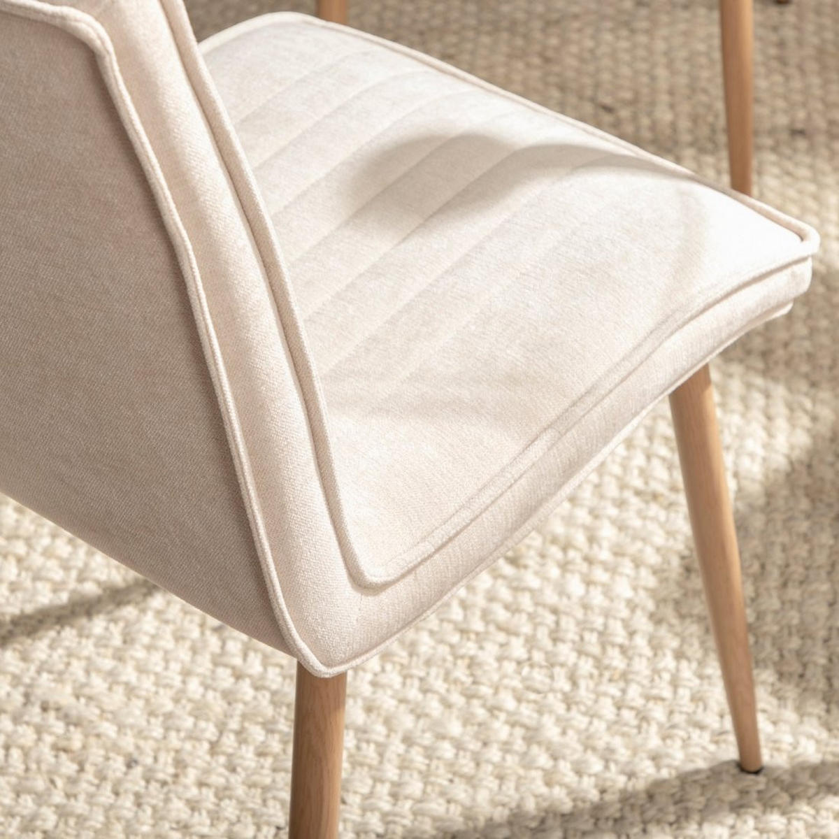 ESSZIMMERSTUHL Mika Beige 44 cm x 86 cm - Beige, Textil (44/86/57cm) - Klast Home