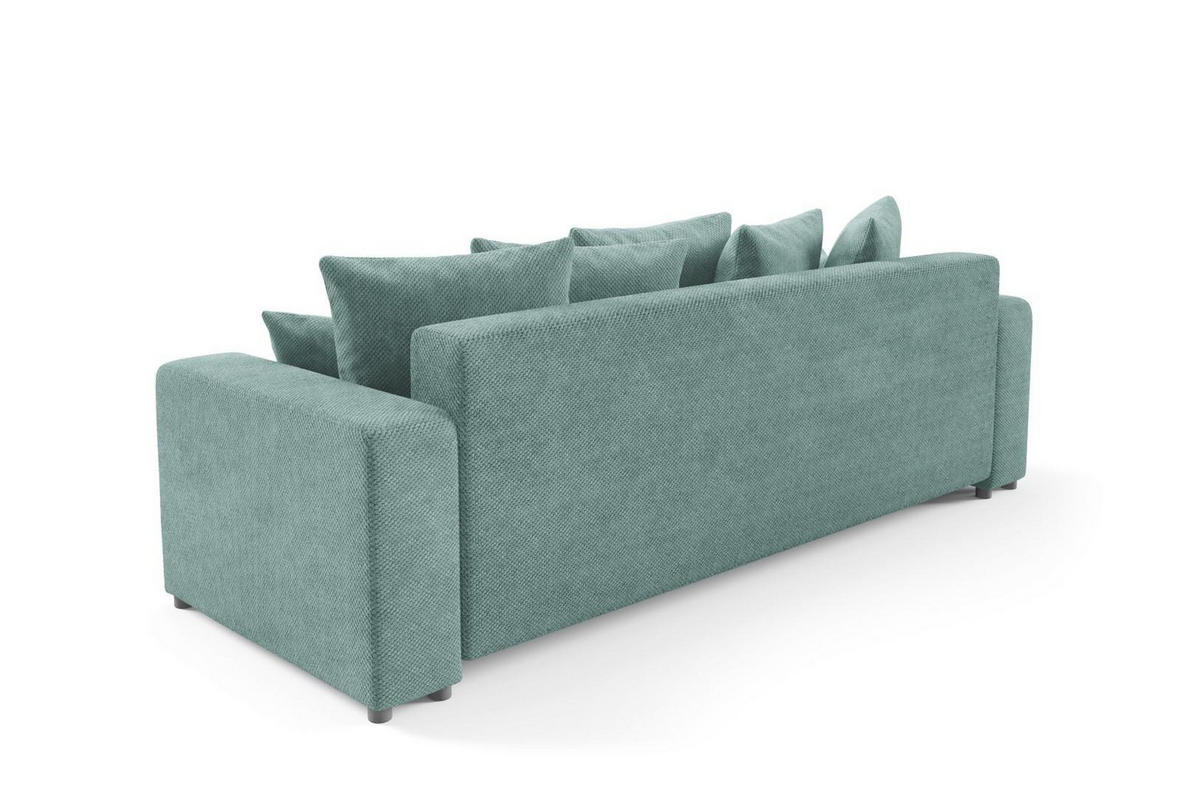 SCHLAFSOFA mit Bettkasten Türkis - Türkis, Textil (247/88/93cm) - Furnisell