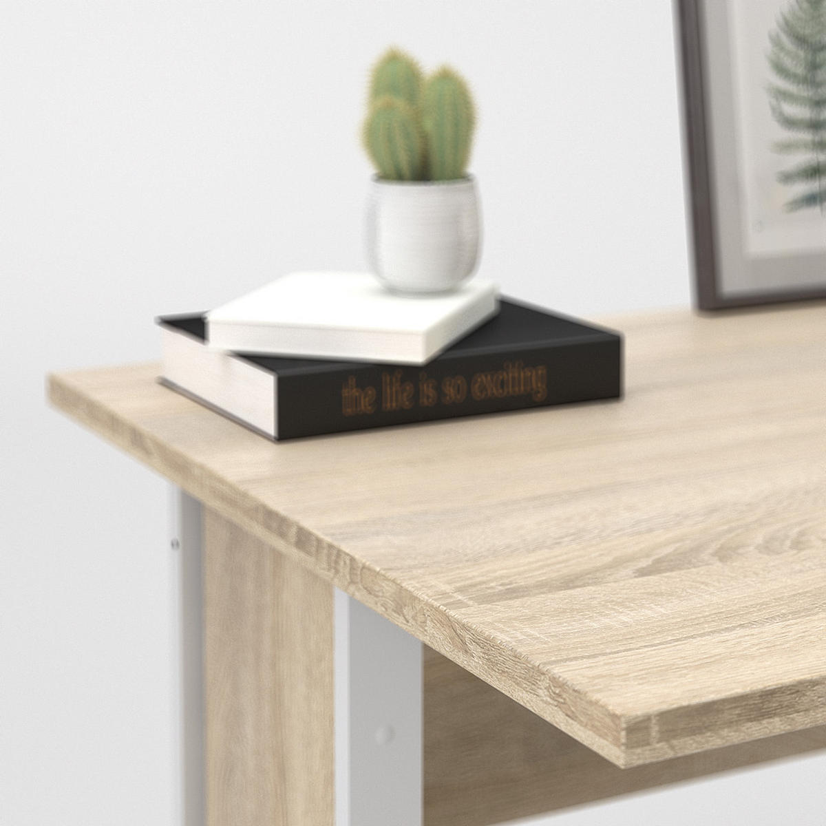 SCHREIBTISCH Eiche Dekor - Eiche Wotan, Holzwerkstoff (80/120/74cm) - ebuy24