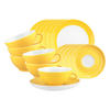TEESERVICE Liberty Pure Colors Yellow Glow 18er Set - Gelb, Keramik (1/1/1cm) - Seltmann Weiden