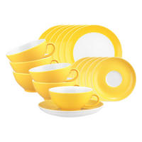 TEESERVICE Liberty Pure Colors Yellow Glow 18er Set - Gelb, Keramik (1/1/1cm) - Seltmann Weiden