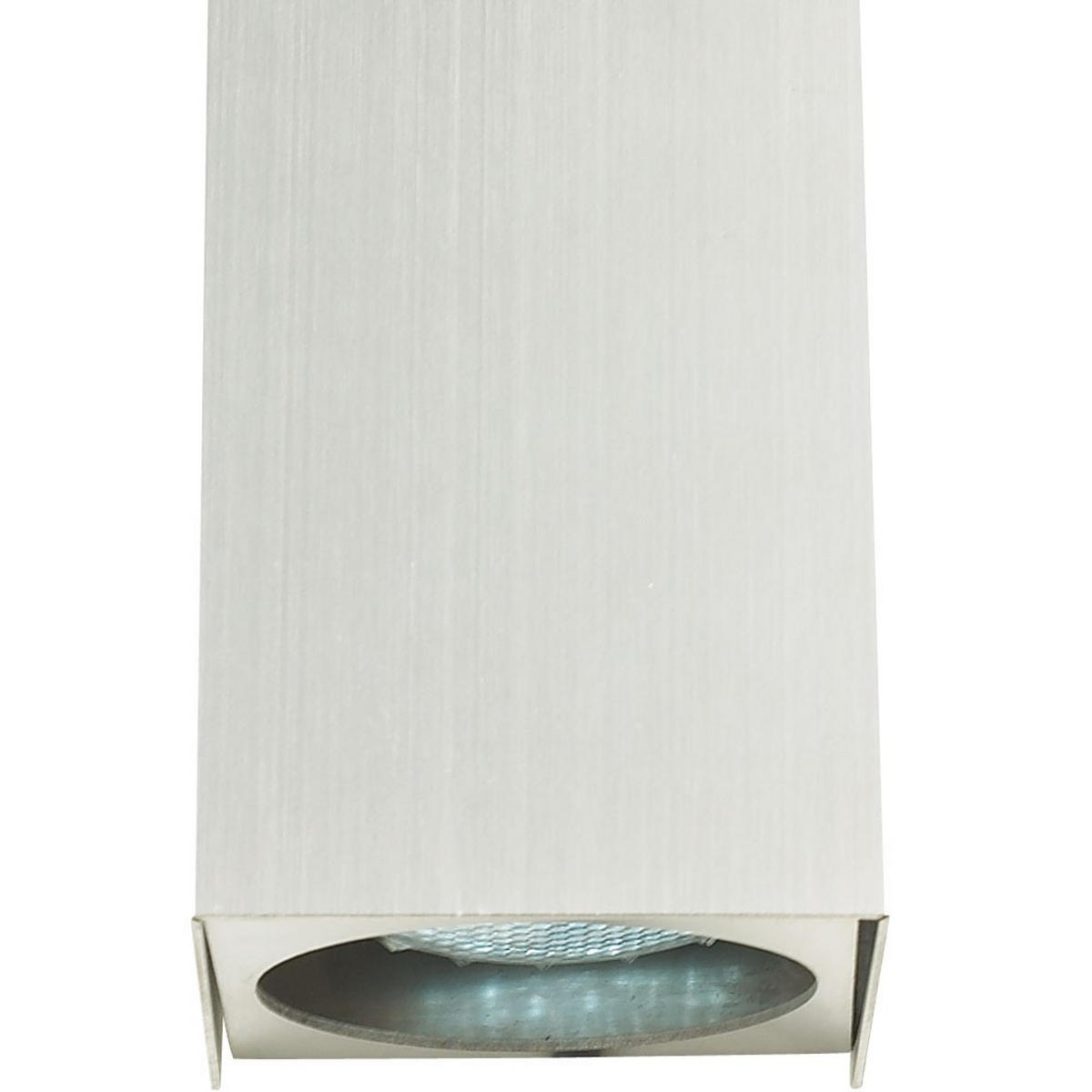 LED AUSSEN-WANDLEUCHTE Edelstahl Silber - Silberfarben, Glas (7.5/30/7.5cm)