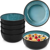 SCHALEN SET VIGO - 6 teilig aus Steingut - Blau, Stein (16.2cm) - Sänger