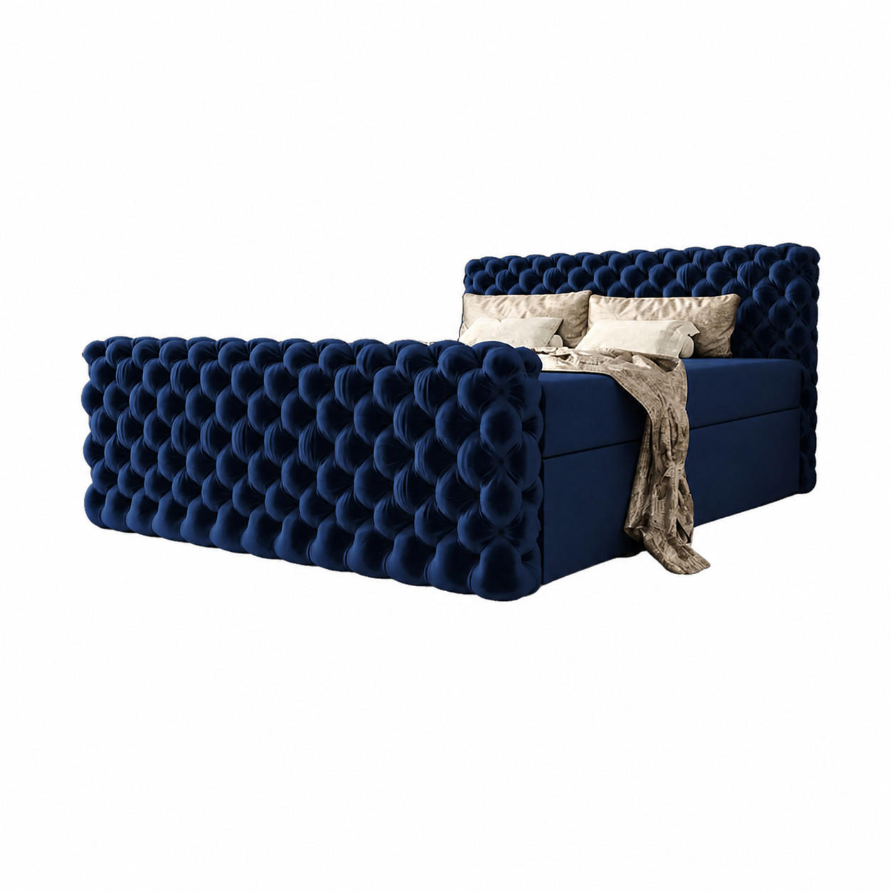BOXBETT Figo IV Dunkelblau 180x200 cm - Dunkelblau, Textil (180/200cm) - B&B Home