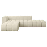 ECKSOFA modulares Sofa Zuvon-L1 - 296x177x70 cm Beige - Beige, Holzwerkstoff/Textil (296/177cm) - ALTDECOR