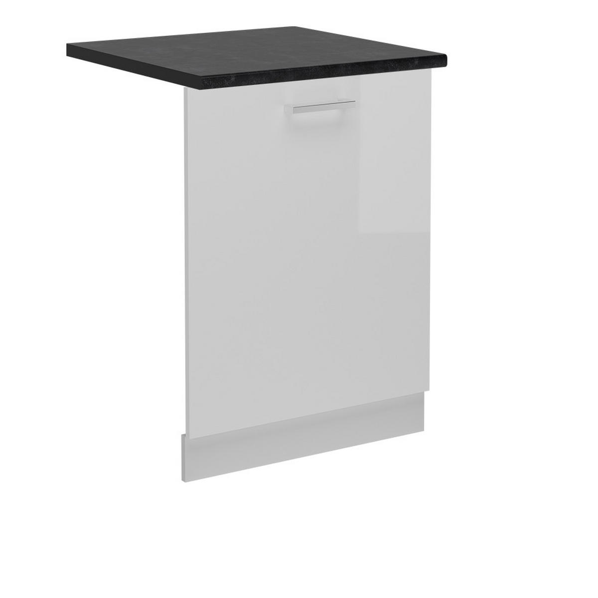 FRONTBLENDE R-Line Weiß Hochglanz 60 cm , AP Anthrazit - Weiß Hochglanz/Weiß, Holzwerkstoff (60/81.8/1.6cm) - Vicco