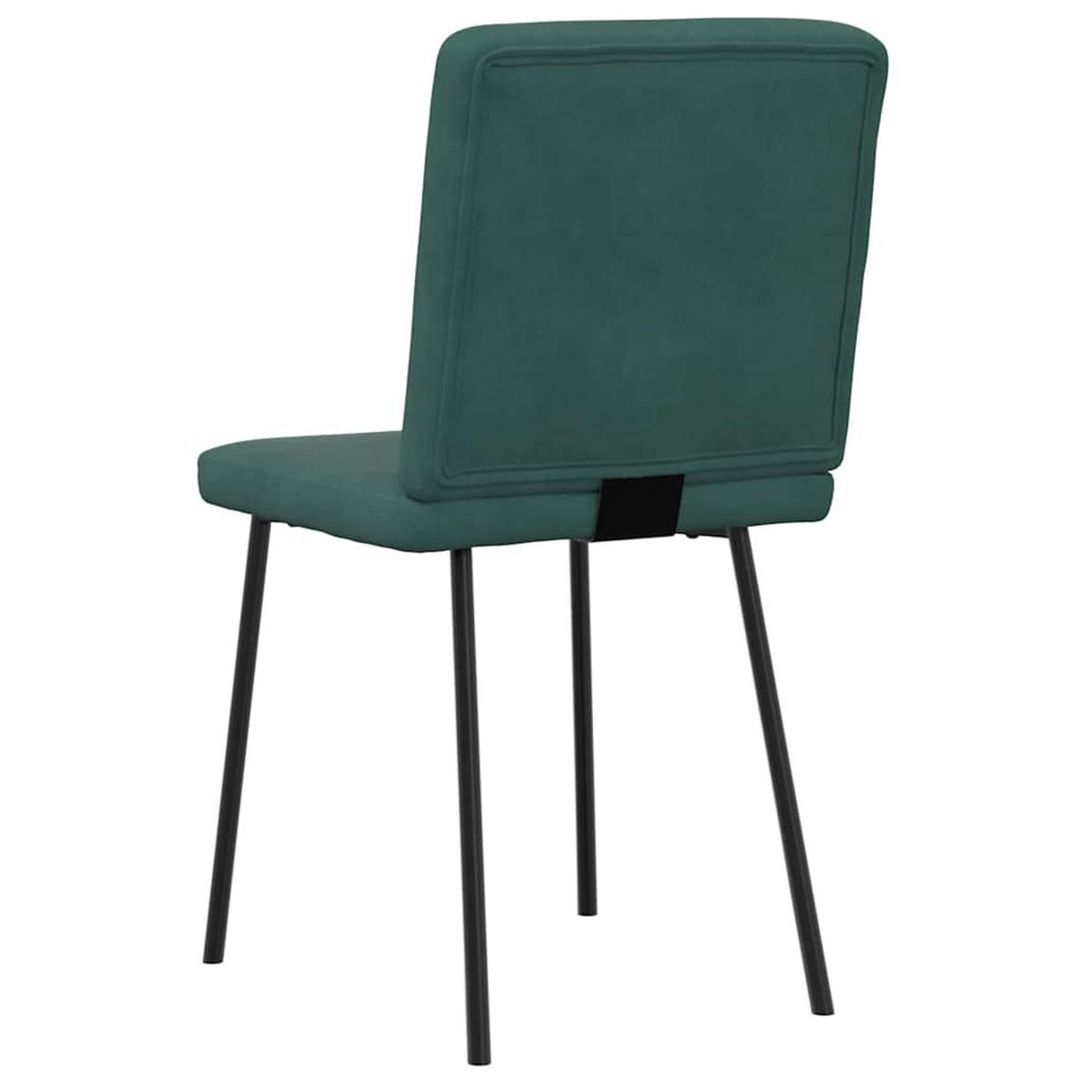 ESSZIMMERSTÜHLE 2 Stk. Dunkelgrün Samt 45*54*83cm - Grün, Metall (45/83/54cm) - ZMH