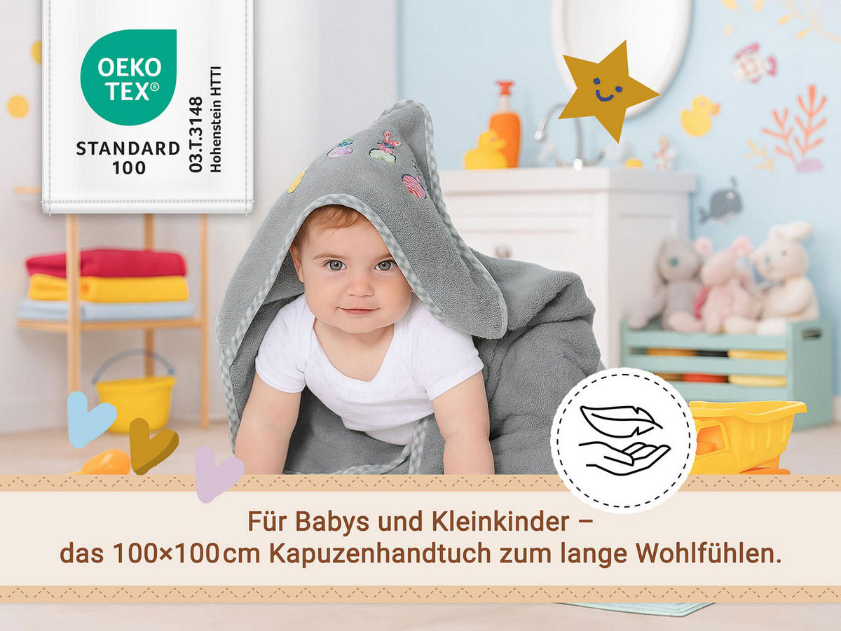 HANDTÜCHER, 100x100 cm, 100% Baumwolle, Grau - Grau, Textil (100/100cm) - Zollner