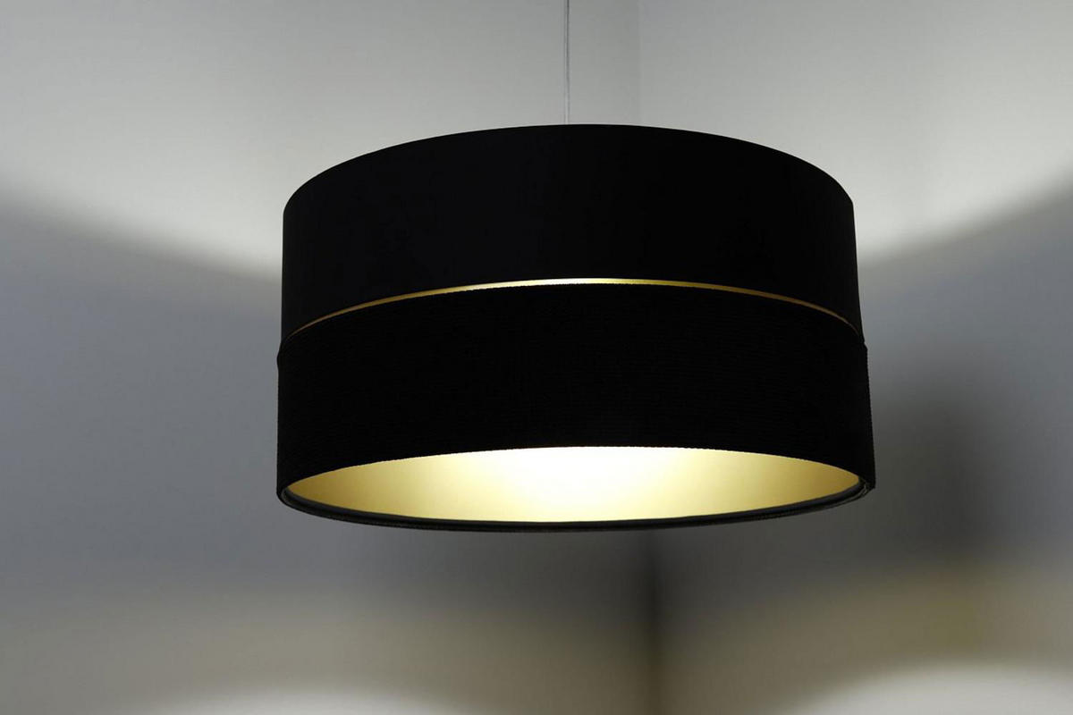 HÄNGELEUCHTE Gold 40/20 cm - Goldfarben/Schwarz, Kunststoff (40/0.6/20cm) - ONZENO
