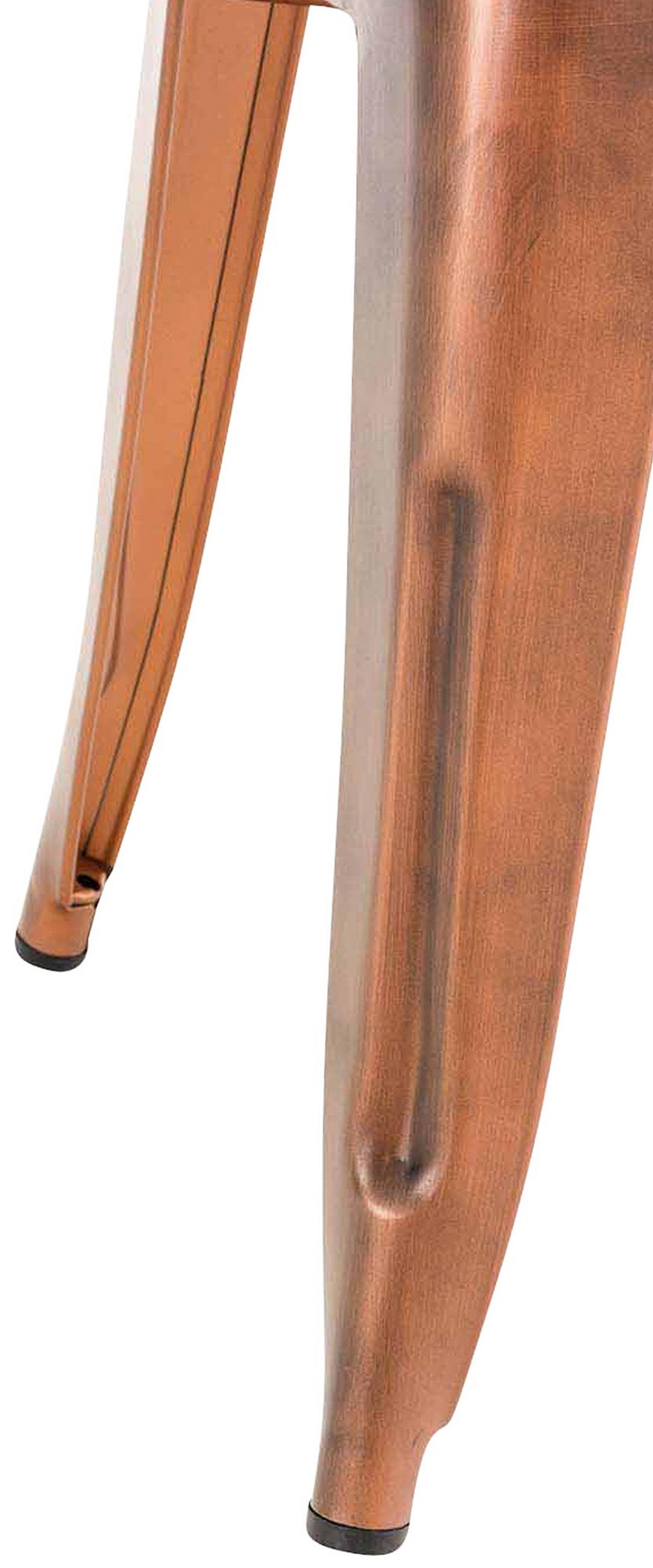 SITZHOCKER Arvida kupfer - Braun, Metall (40/46/40cm) - TPFLiving