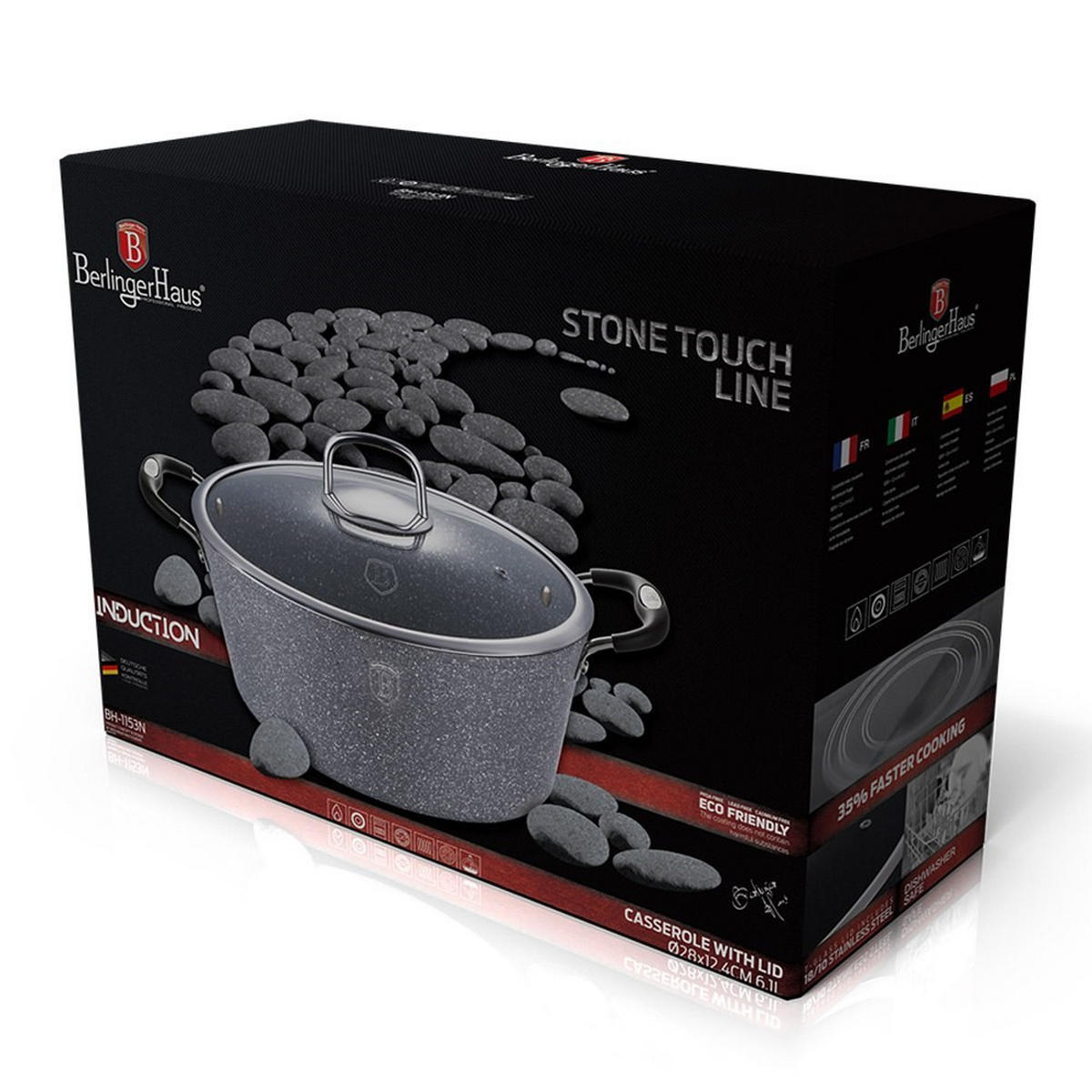 TOPF Grau 24/24/12 cm BH1152N - Grau, Metall (24cm) - Berlinger Haus