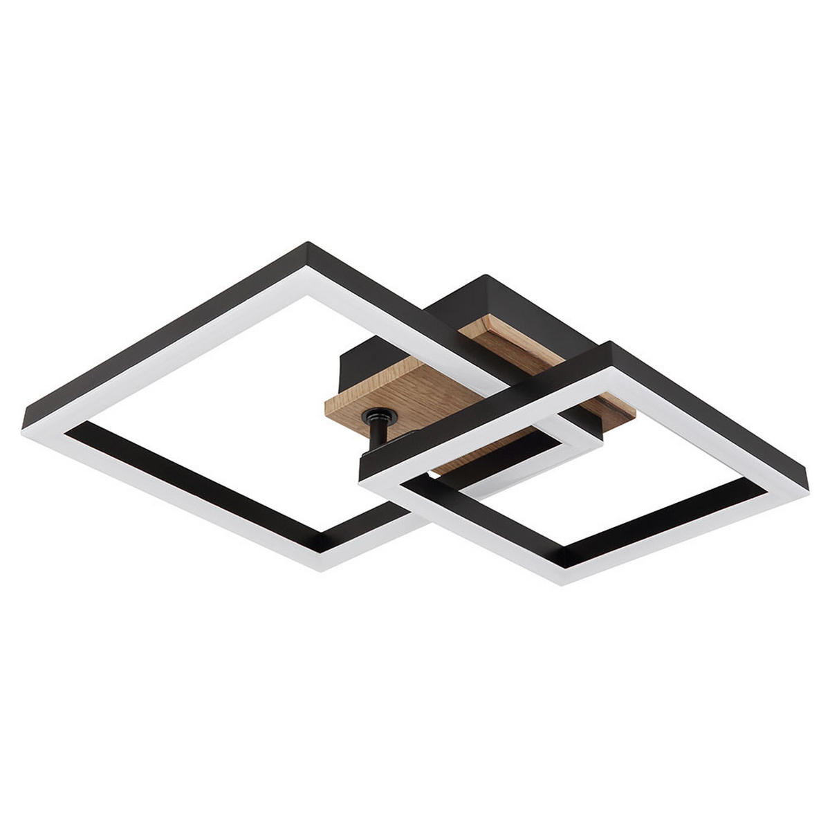 LED DECKENLEUCHTE Metall Schwarz - Schwarz, Metall (42/31/7.5cm) - Globo Lighting