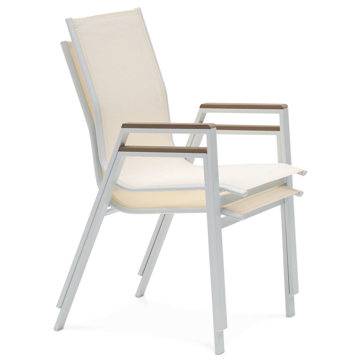 GARTENMÖBEL SET MONDELLO 7er Set beige, weiß - Beige, Metall - IDIMEX