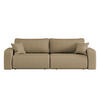 SCHLAFSOFA MILANO und Bettkasten Stoff Quelle Hellbraun - Hellbraun, Holz (246/83/98cm) - Kaiser Möbel