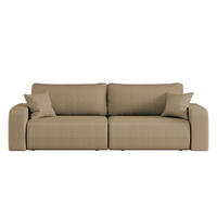 SCHLAFSOFA MILANO und Bettkasten Stoff Quelle Hellbraun - Hellbraun, Holz (246/83/98cm) - Kaiser Möbel