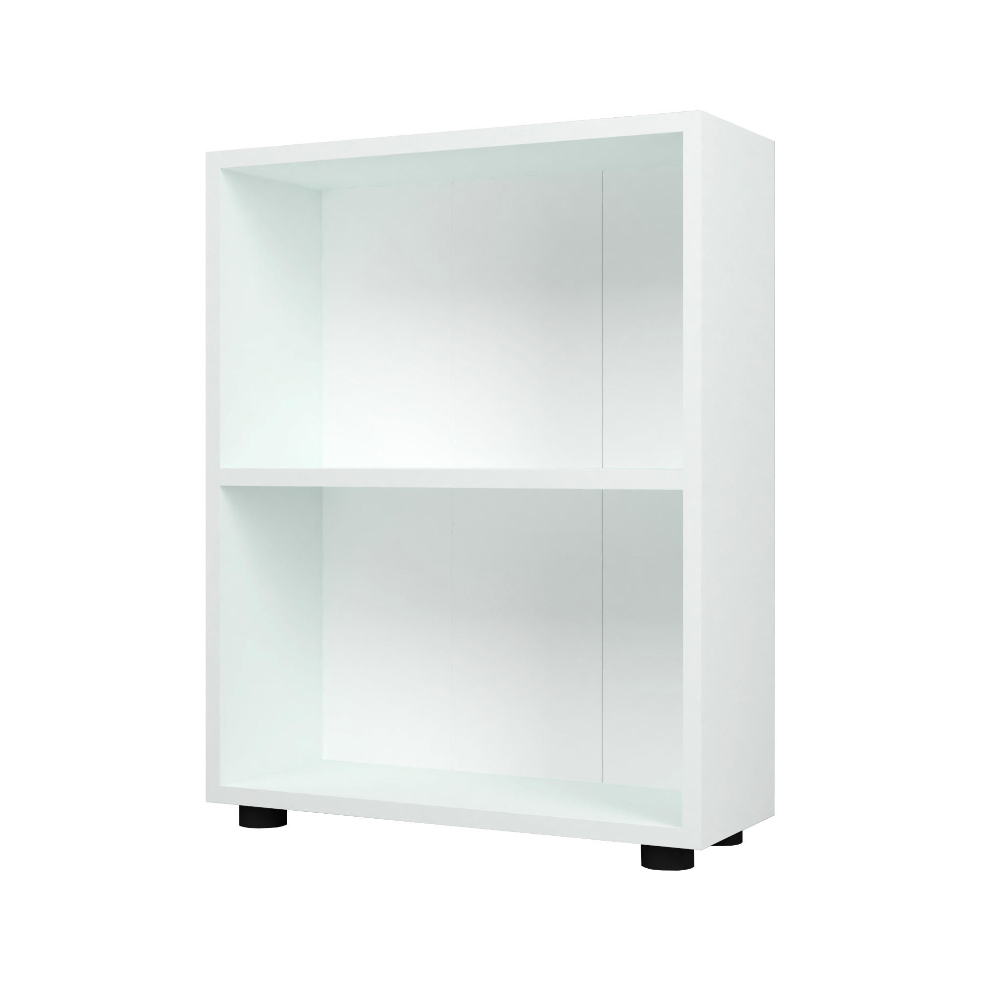 BÜCHERREGAL Vara - Weiß, Holzwerkstoff (55/72/20cm) - [en.casa]