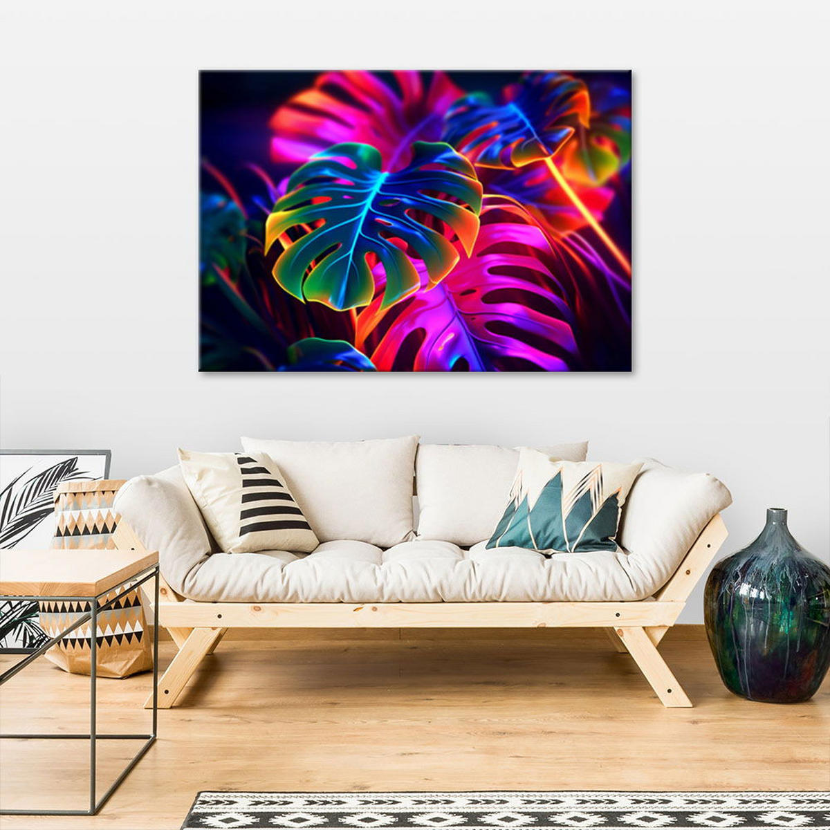 KUNSTDRUCK Bunt 60/40 cm - Multicolor, Textil (60/40cm) - KUNSTLOFT