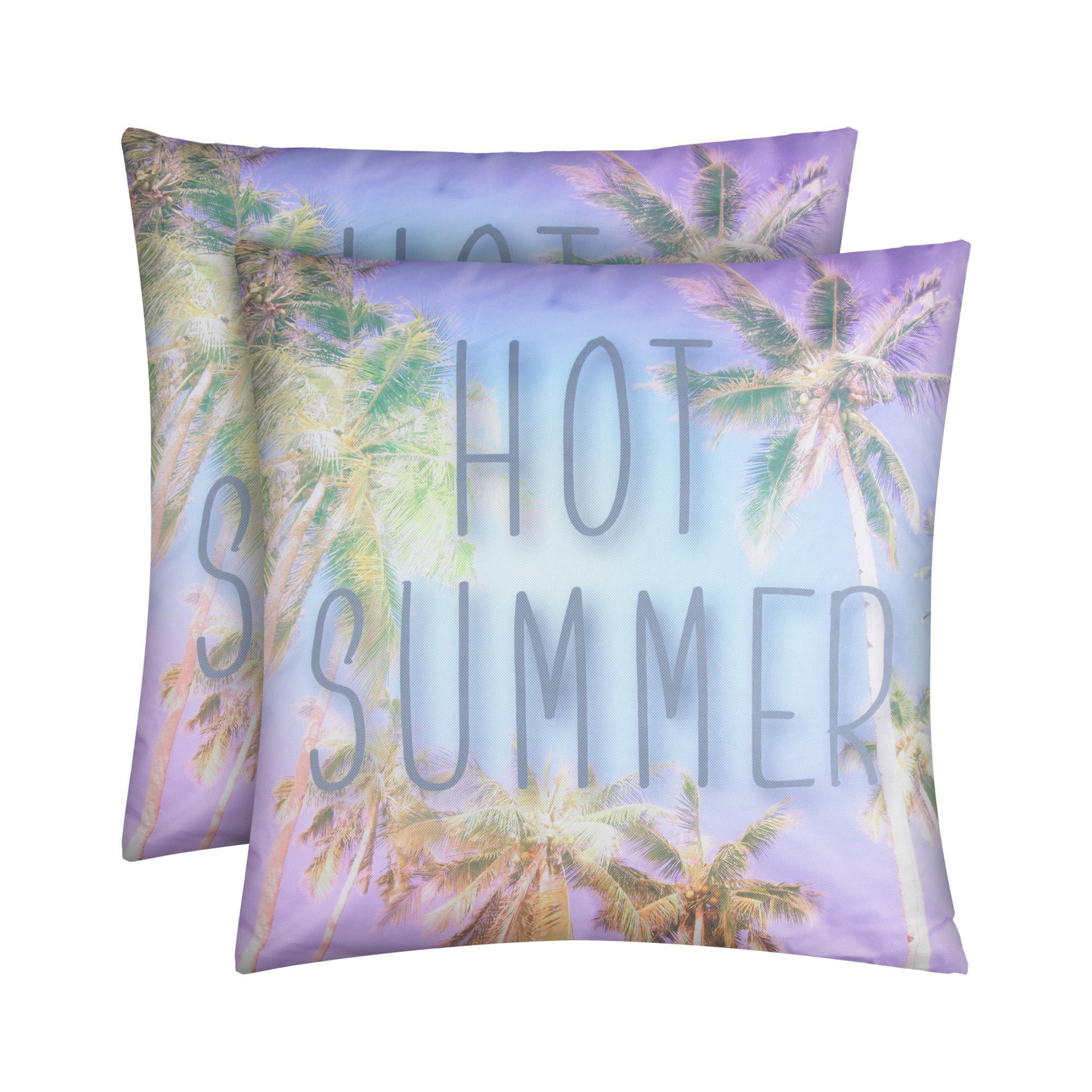 OUTDOORKISSEN 45x45 cm wasserabweisend "Hot Summer" 2er-Pack - Lila, Kunststoff (45/45cm)