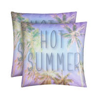 OUTDOORKISSEN 45x45 cm wasserabweisend "Hot Summer" 2er-Pack - Lila, Kunststoff (45/45cm)