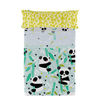 BETTWÄSCHE 2er-Set teiliges panda garden blue 180x270 cm blau - Blau, Textil (180/270cm) - Happy Friday