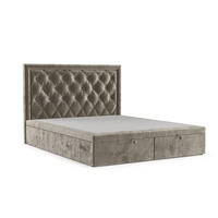 POLSTERBETT Nicobar mit Stauraum 200/200 cm Beige im Lotta Stoff - Beige/Schwarz, Holz/Holzwerkstoff (200/200cm) - AltaBeds