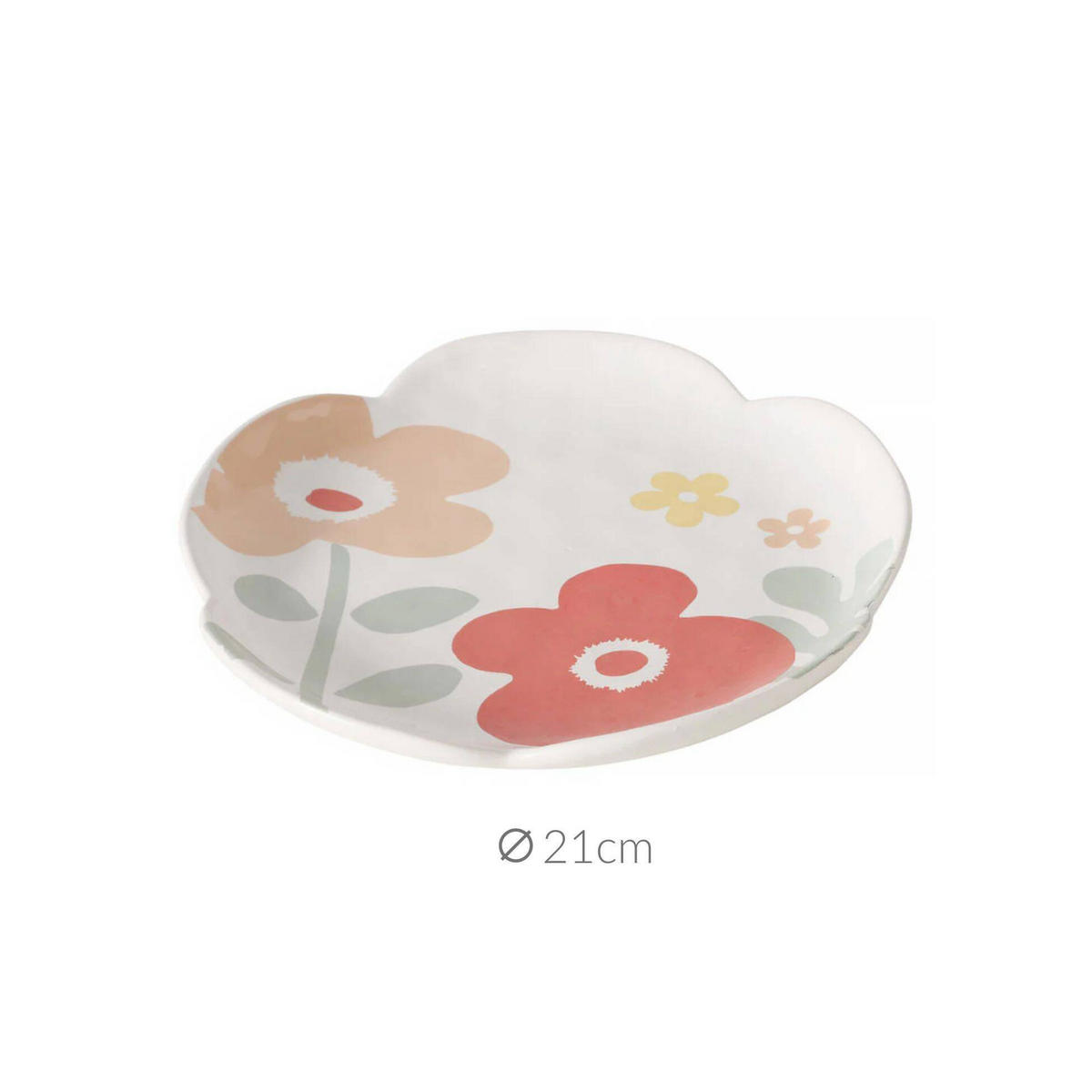 TELLER Crysanto Ø 21 cm - Multicolor, Keramik (21cm) - Boltze Home