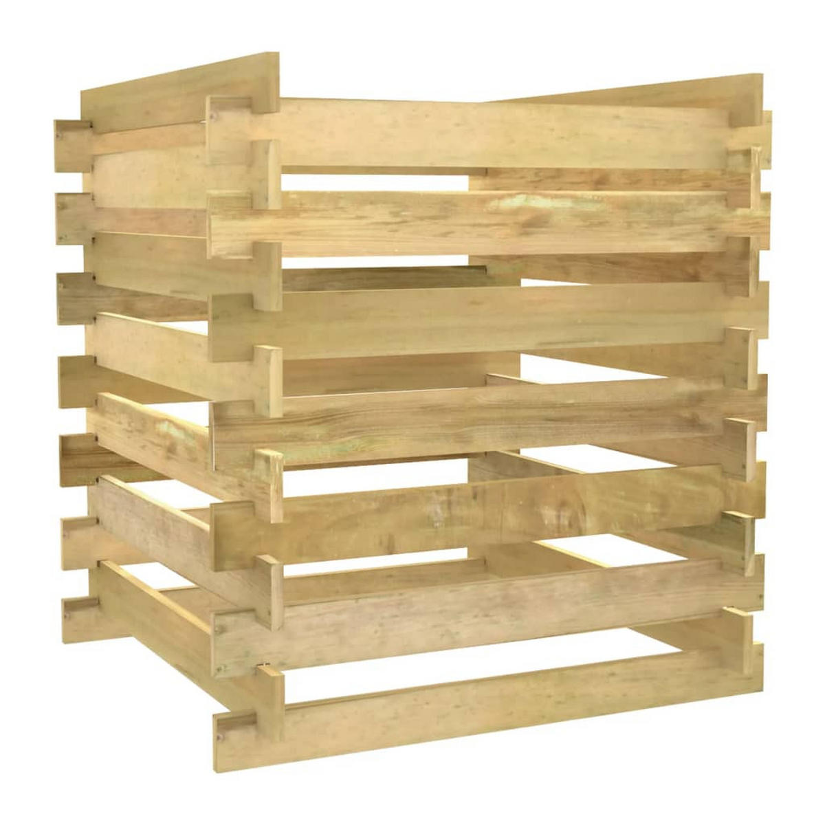 KOMPOSTER Garten ANDRI | 90x90x90cm Kiefernholz imprägniert | Lattenrostkomposter - Grün, Holz (90/90/90cm) - DELUKE