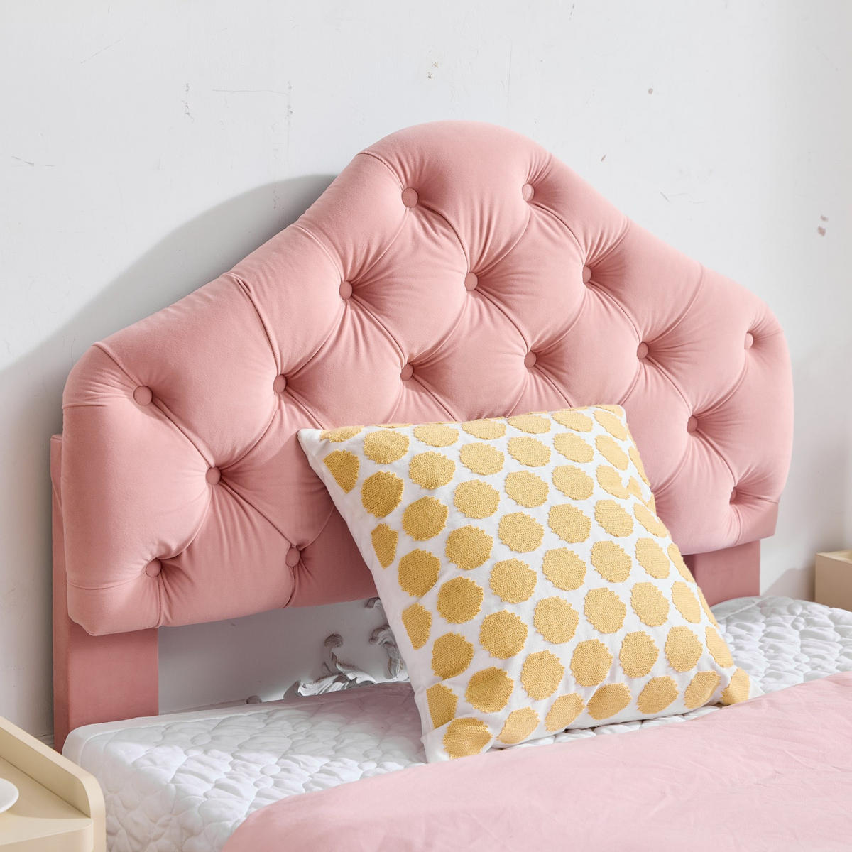 ČALÚNENÁ posteľ 90/200 cm ružová s nastaviteľným čelom - pink, drevo (90/200cm) - SHOPENTRA
