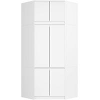 KLEIDERSCHRANK Weiß 235/100/50 - Weiß, Holzwerkstoff (100/235/50cm) - RAUMHIRSCH FURNITURE