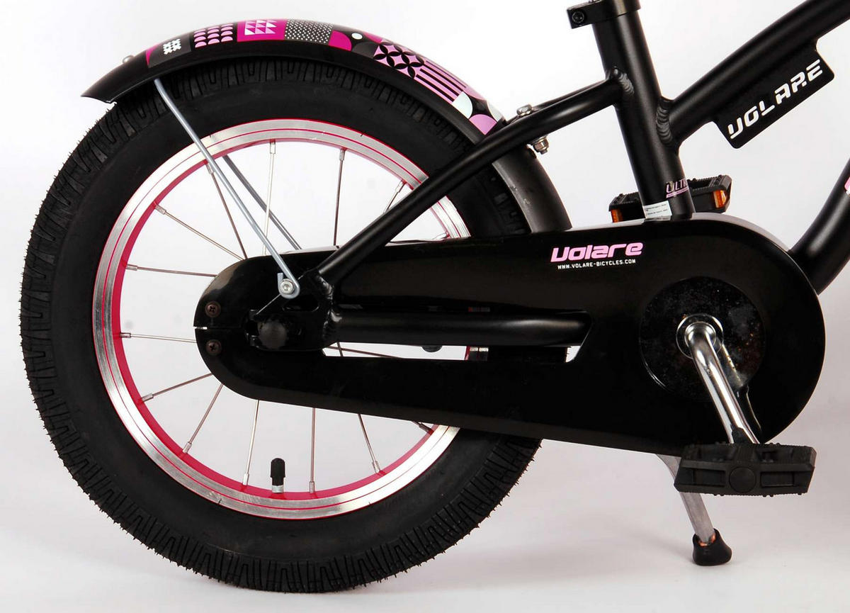 KINDERFAHRRAD Miracle Cruiser - 14 Zoll - Rücktritt + Handbremse - Mattschwarz - Schwarz, Metall (44cm) - TPFSports