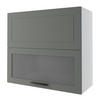 KÜCHENHÄNGESCHRANK Kvantum W8BS/80 Dust Grey Matt / Weiß Matt 80 / 32,5 / 72cm - Weiß/Grau, Holz/Holzwerkstoff (80/72/32.5cm) - Feldmann-Wohnen