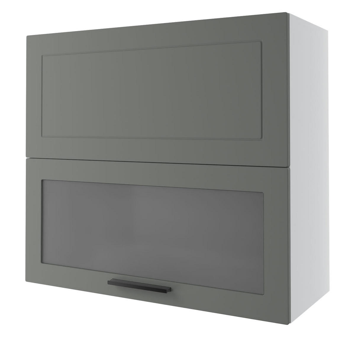 KÜCHENHÄNGESCHRANK Kvantum W8BS/80 Dust Grey Matt / Weiß Matt 80 / 32,5 / 72cm - Weiß/Grau, Holz/Holzwerkstoff (80/72/32.5cm) - Feldmann-Wohnen