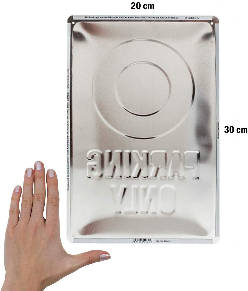 BLECHSCHILD 20/30 cm BMW Parking Only White - Multicolor, Metall (20/30/0.2cm) - Nostalgic-Art