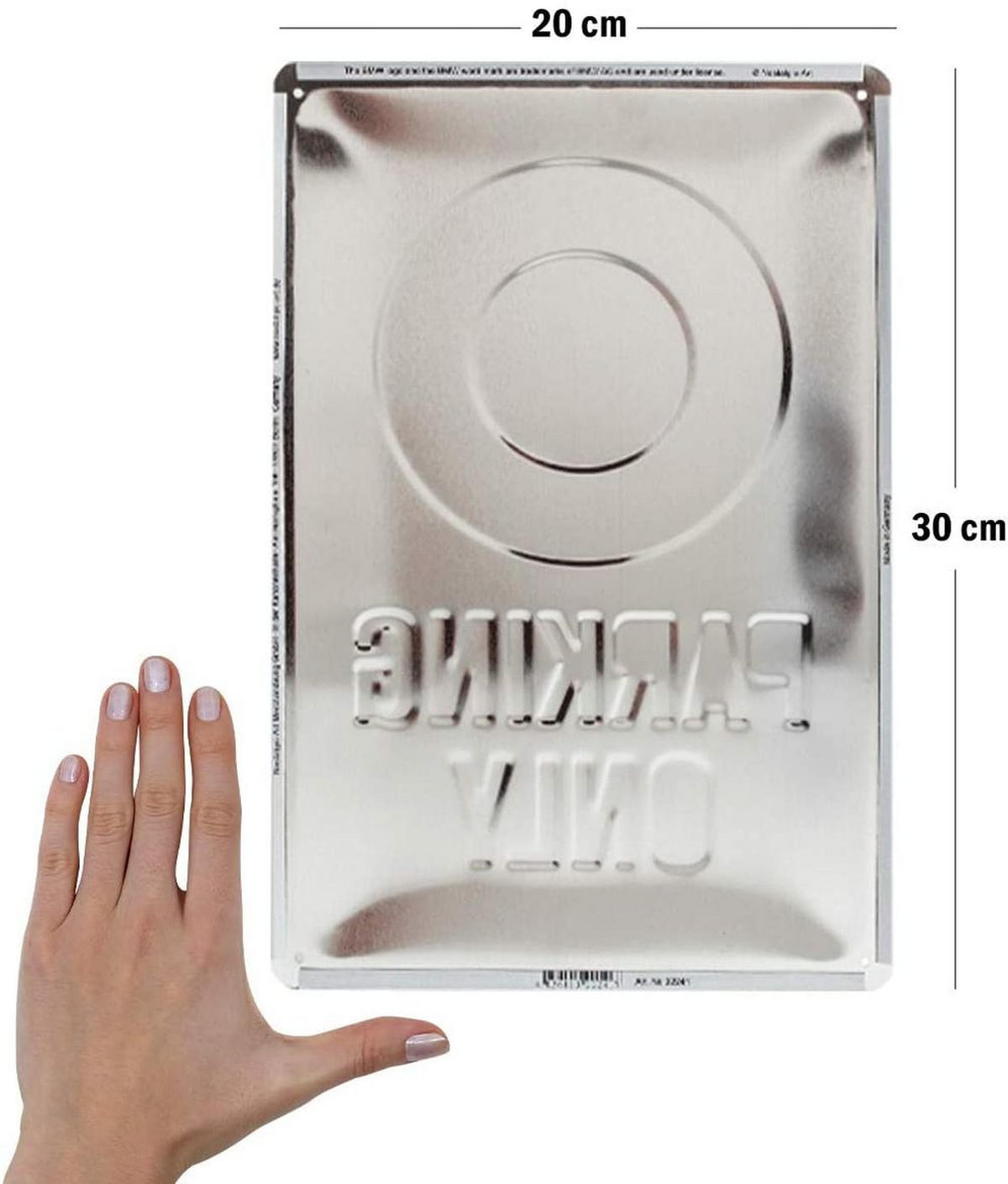 BLECHSCHILD 20/30 cm BMW Parking Only White - Multicolor, Metall (20/30/0.2cm) - Nostalgic-Art