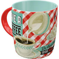KAFFEETASSE 330 ml Say it 50's Have A Coffee - Multicolor, Keramik (0.33L) - Nostalgic-Art