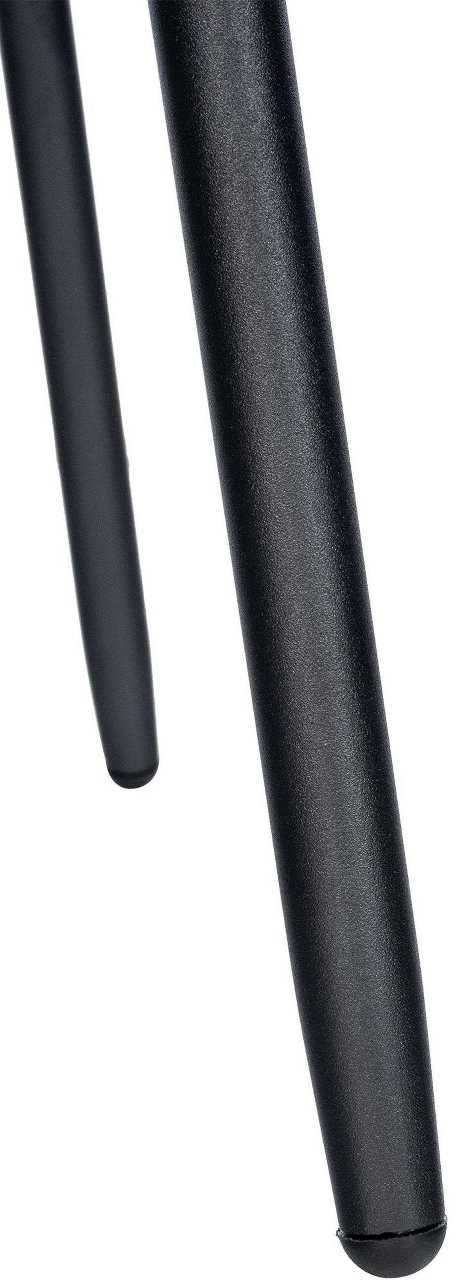 BARHOCKER Welton Schwenkbar Samt creme - Schwarz/Naturfarben, Textil/Metall (49/105/56cm) - TPFLiving