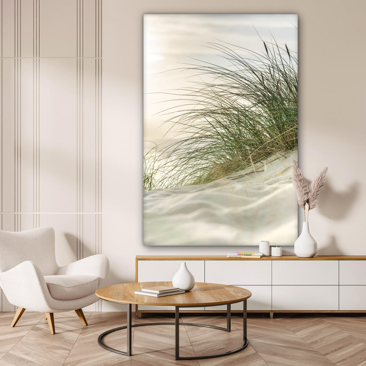 SLIKA NA PLATNU Dine 90x140 cm - krem, tekstil (90/140cm) - MuchoWow