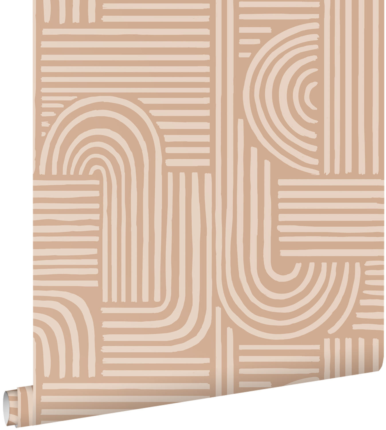 TAPETE 3D-Muster 53 cm x 10.05 m - Terracotta, Papier (53/1000cm) - ESTAhome