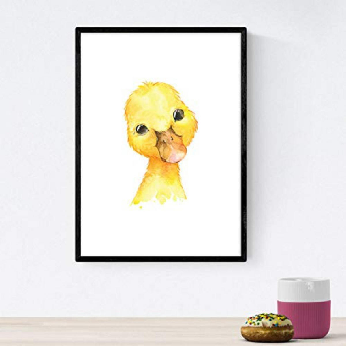 POSTER Set mit 4 Ente Schwein und Ziege Fuchs A4 Rahmenlos - Klar, Papier (29.7/3cm) - Nacnic