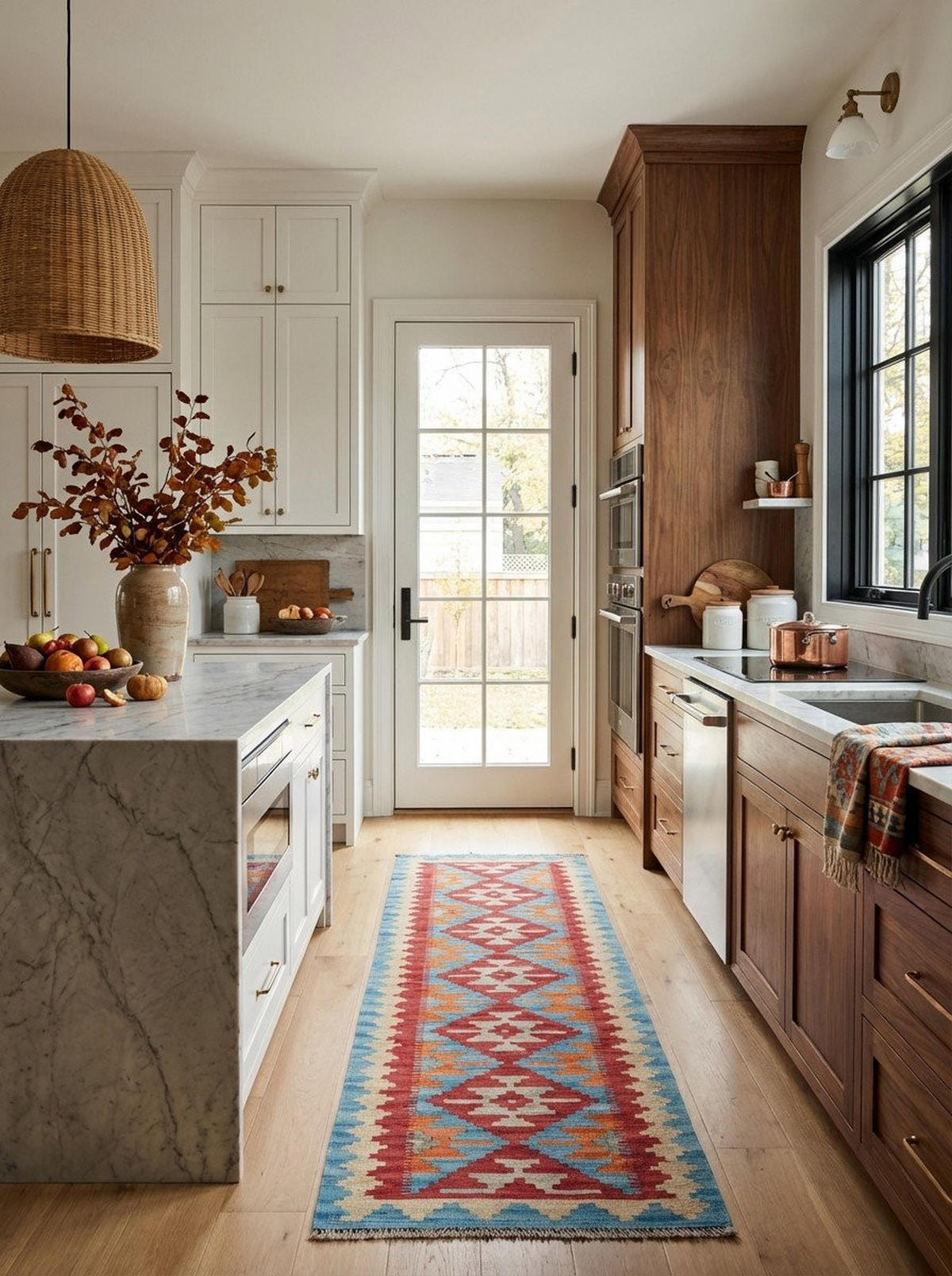 HANDWEBTEPPICH Kelim Gashgai Rot 192/58 cm Schurwolle - Rot, Textil (58/192cm) - Looma