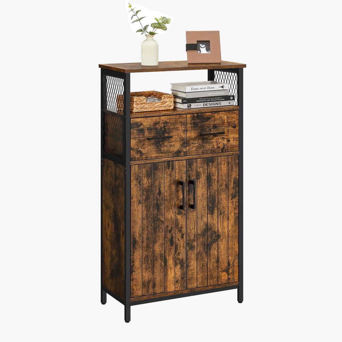 AUFBEWAHRUNGSSCHRANK SIDEBOARD - Braun, Textil (30/108/60cm) - Hansiro