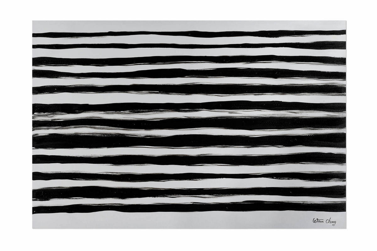 ACRYLBILD HANDGEMALT 120/80 cm - Schwarz, Holz/Textil (2.5/80cm) - KUNSTLOFT