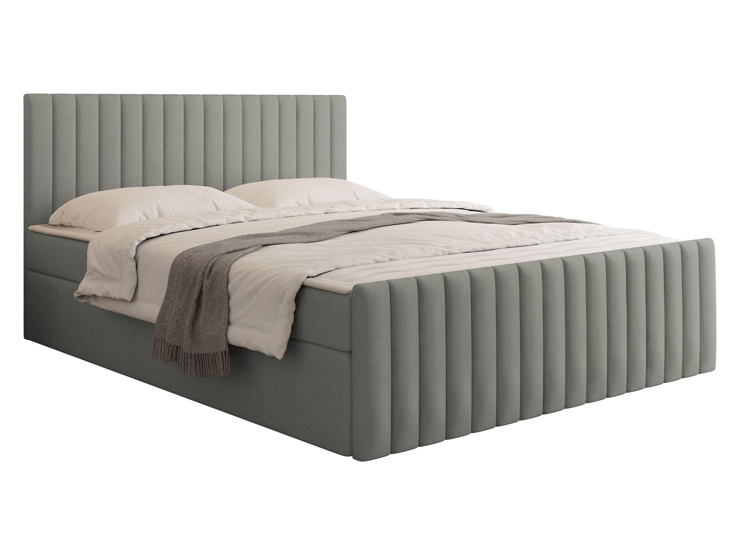 BOXBETT Tirulo Fix - H3 - Schwarz/Grau, Holzwerkstoff/Kunststoff (160/200cm) - MIRJAN24