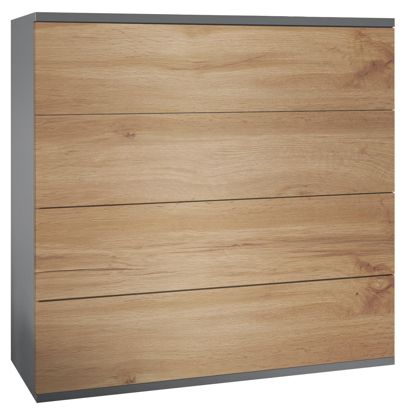 KOMMODE Pavos Eiche Wotan - Eiche Wotan, Holzwerkstoff (76/76/35cm) - Vladon