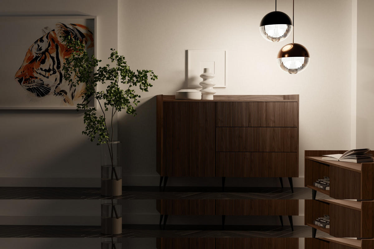 KOMMODE DALIA 02 150 / 92 / 41 cm in Walnuss - Walnussfarben, Holzwerkstoff (150/92/41cm) - Deine Möbel 24