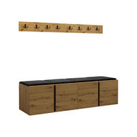 GARDEROBEN-SET Orion VII - Anthrazit/Eiche Artisan, Holzwerkstoff/Kunststoff (168/42/46cm) - MIRJAN24